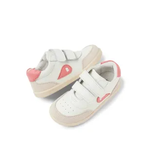 Bobux Kids IWalk IW Champ Sneaker Chalk White Coral 650505