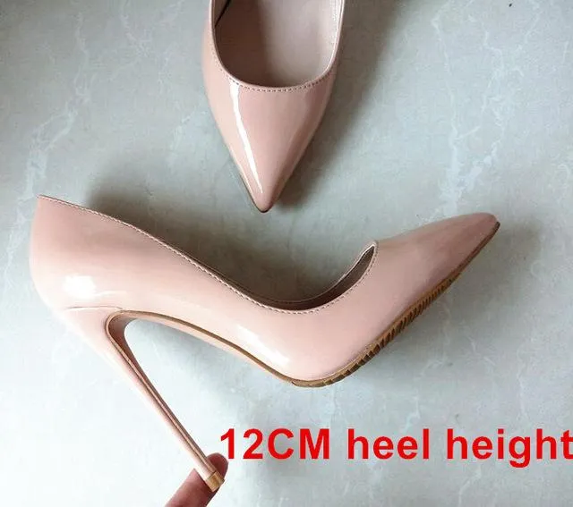 Brand Shoes Woman High Heels Pumps Nude High Heels 12CM Women Shoes High Heels Wedding Shoes Pumps Black Nude Shoes Heels B-0043