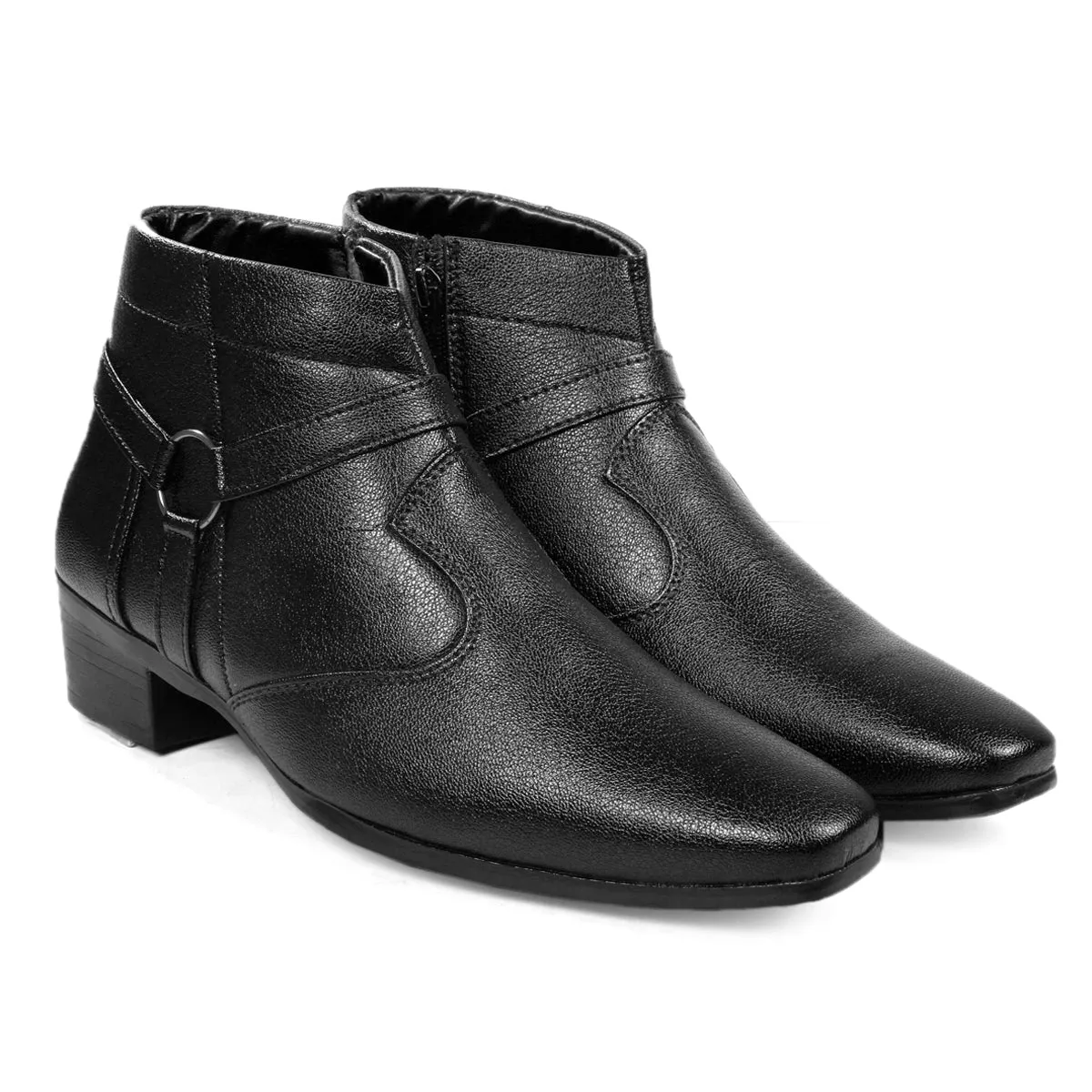 BXXY Men's Work Wear Height Increasing Zipper Boots