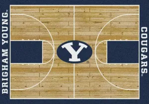 BYU Cougars Milliken Basketball Home Court Novelty Area Rug