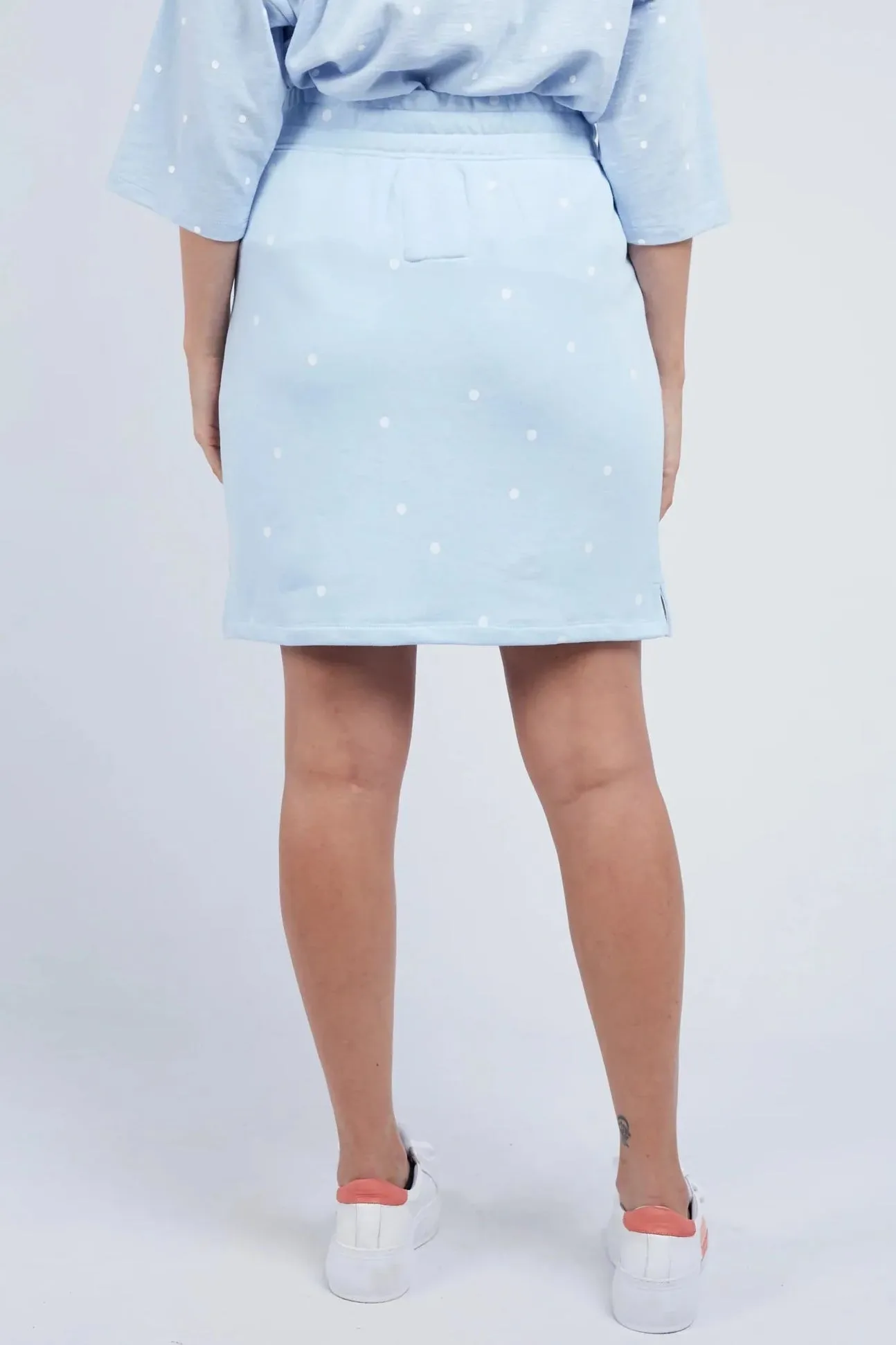 Cassie Skirt in Sky Blue with Spot