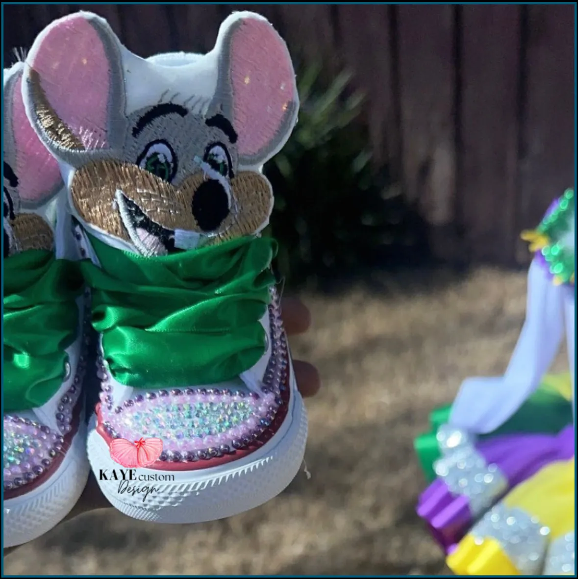 Chuck E Cheese Kids Shoes | Purple Bling Rhinestone Shoes