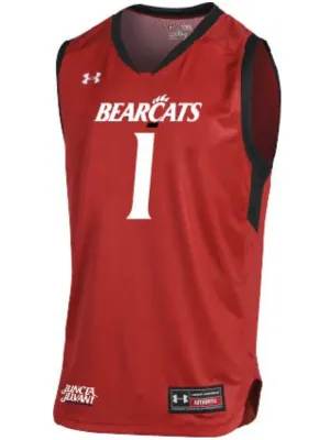 Cincinnati Bearcats Under Armour Basketball Replica #1 Red Jersey