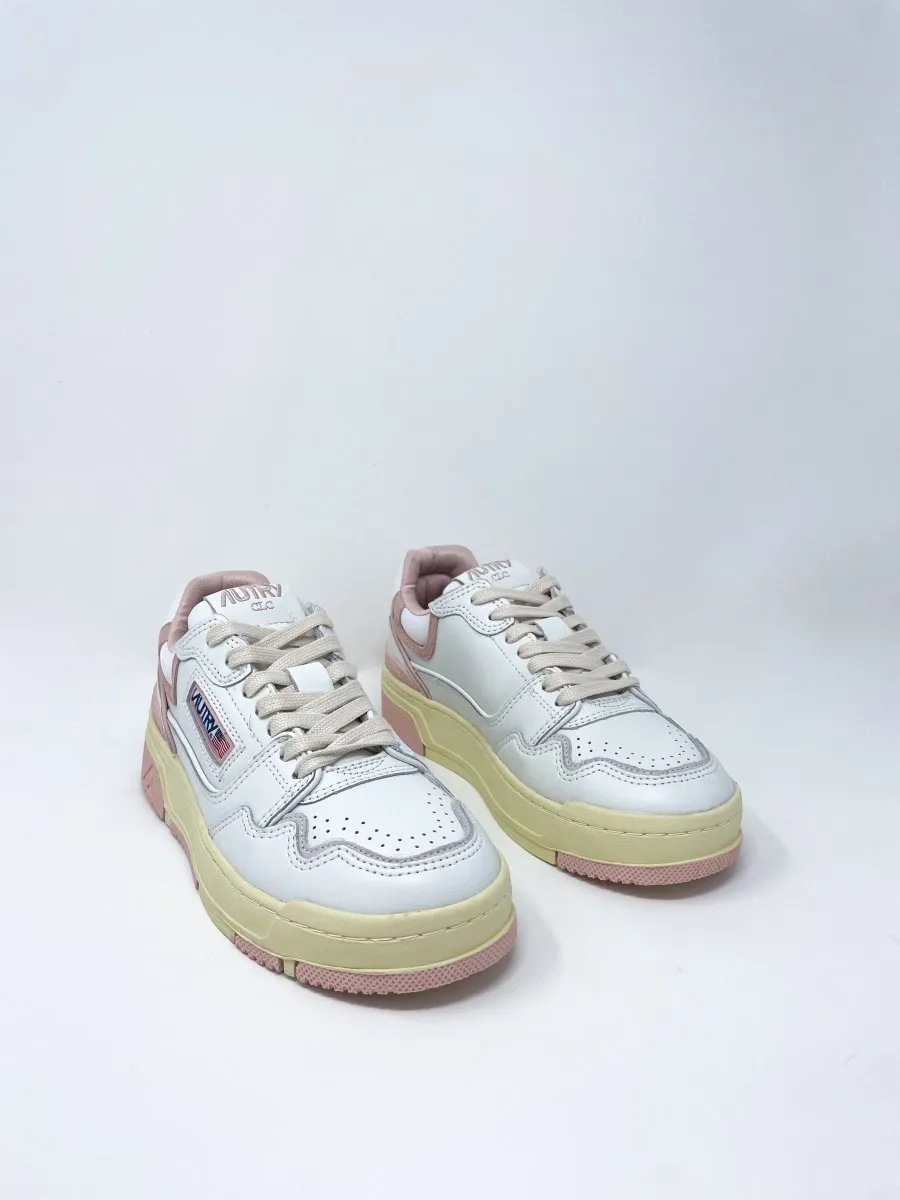 CLC Low Sneakers Leather in White/Powder Pink