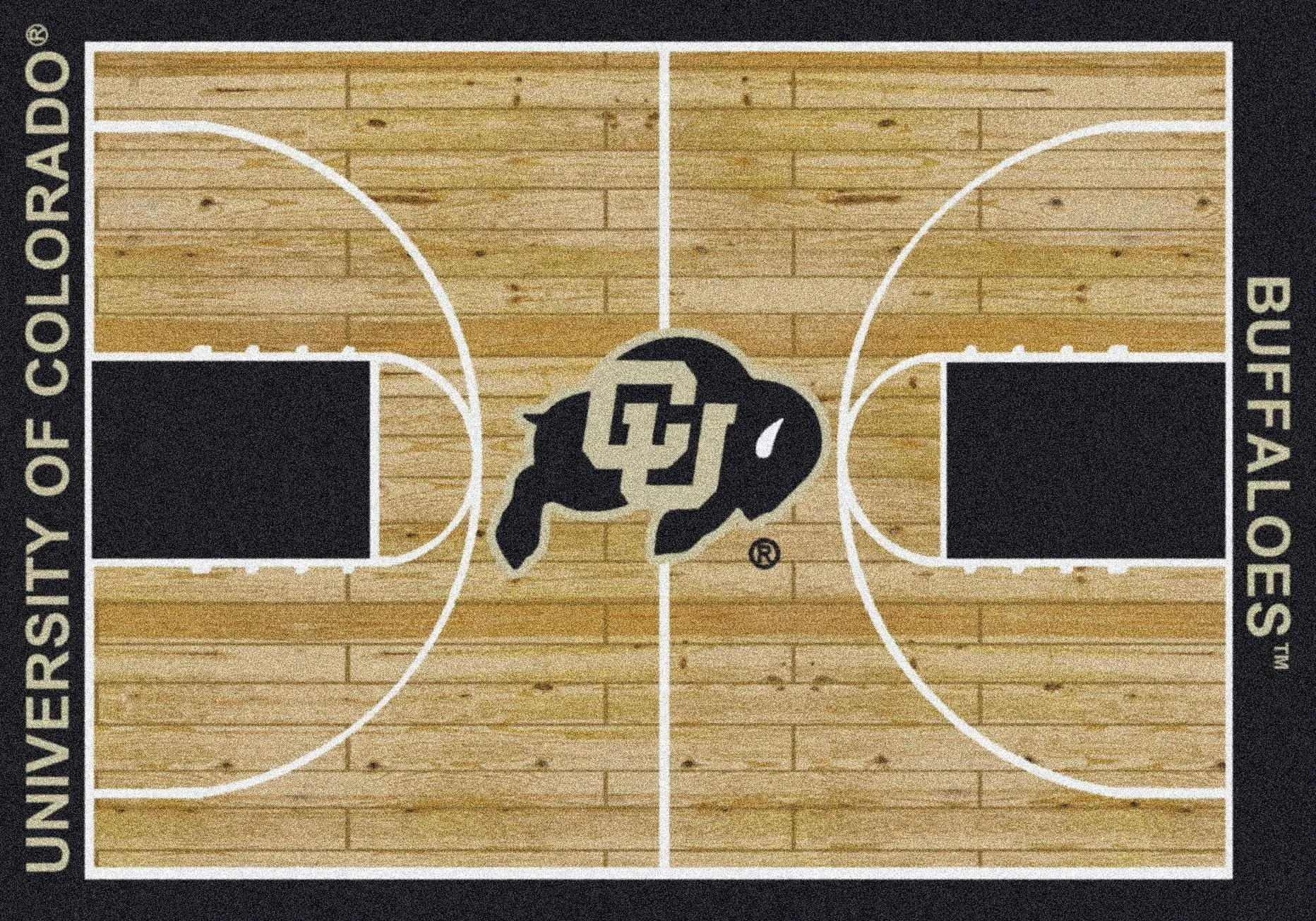 Colorado Buffaloes Milliken Basketball Home Court Novelty Area Rug