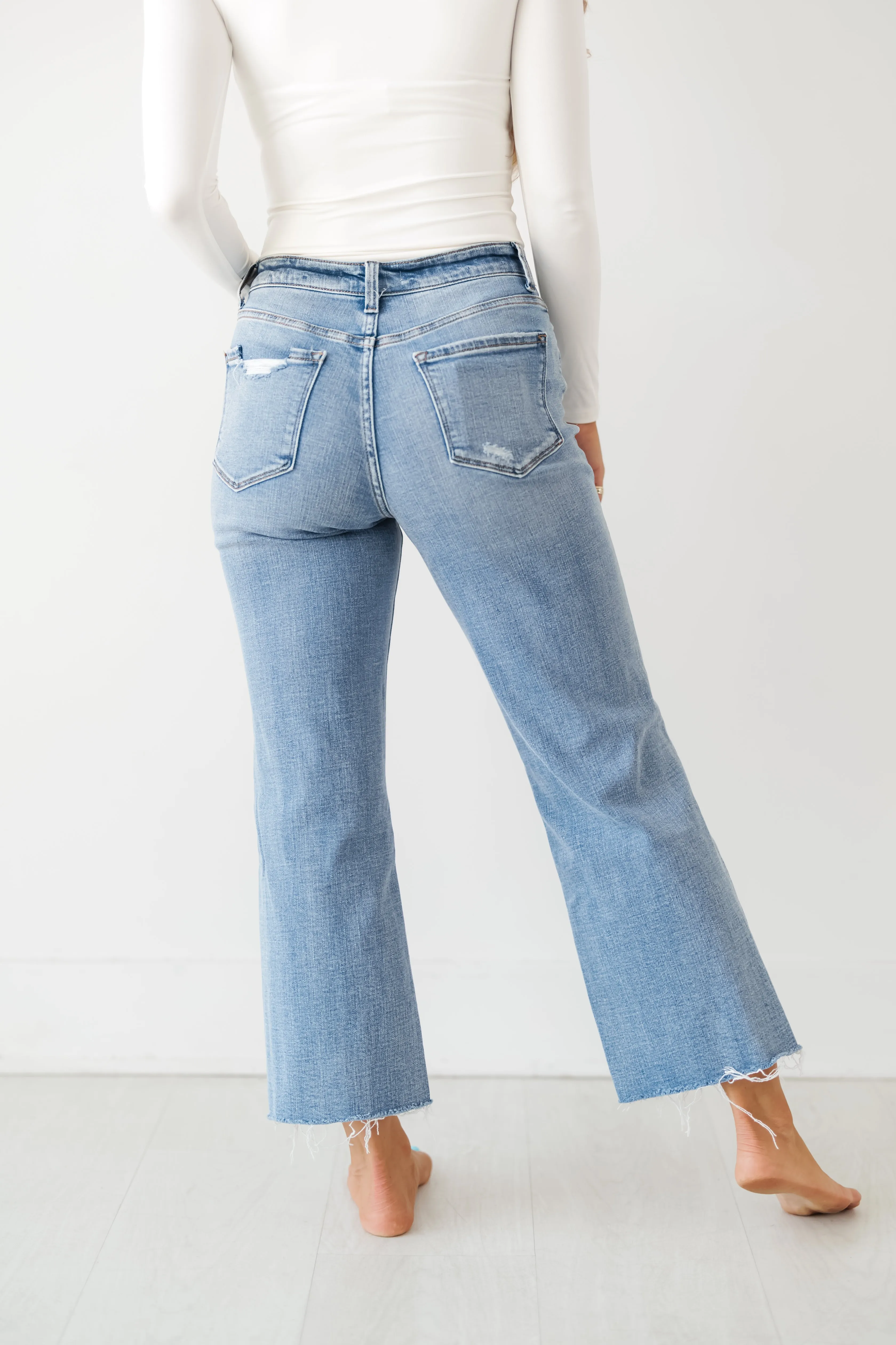 Corey High Rise Slim Wide Jeans