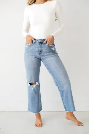 Corey High Rise Slim Wide Jeans