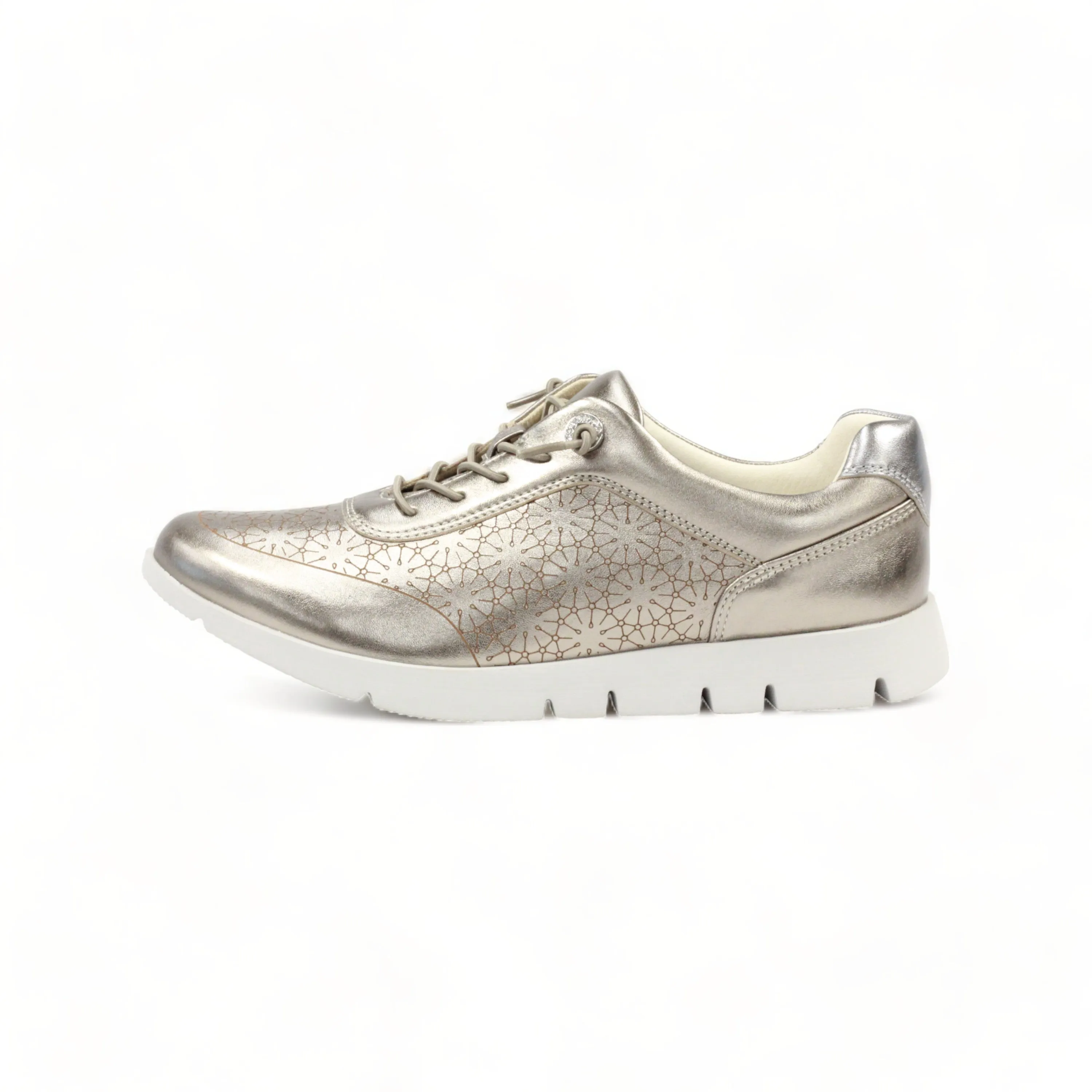 Cute sheep leather sneakers with laser-cut work and Swarovski decorations  #FJ126