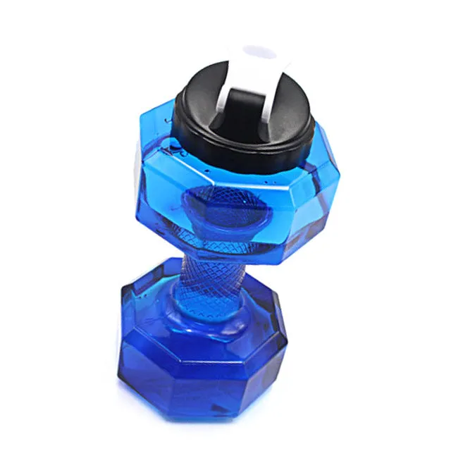 Dumbbell Shape Water Bottle Gym Fitness Body Building Equipment