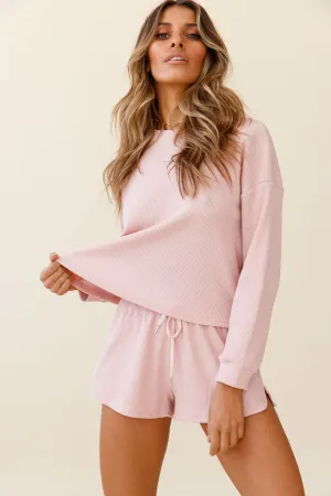 Feels Like Sunshine Dropped Sleeve Pullover Blush