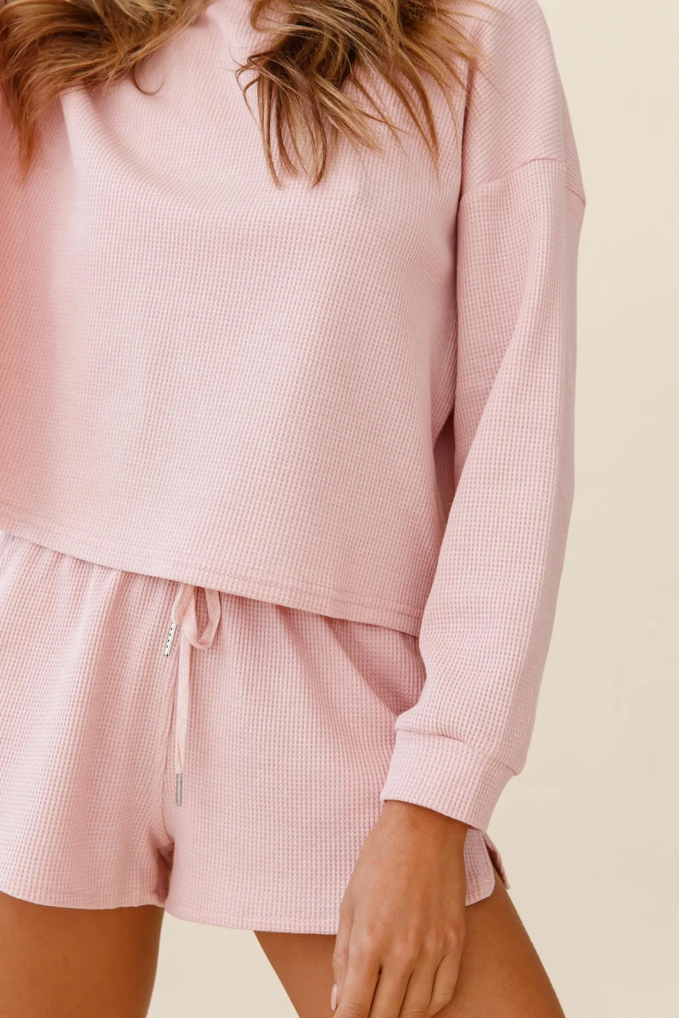 Feels Like Sunshine Dropped Sleeve Pullover Blush