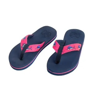 Fishin' Hole Flip Flops in Pink Sailfish Print