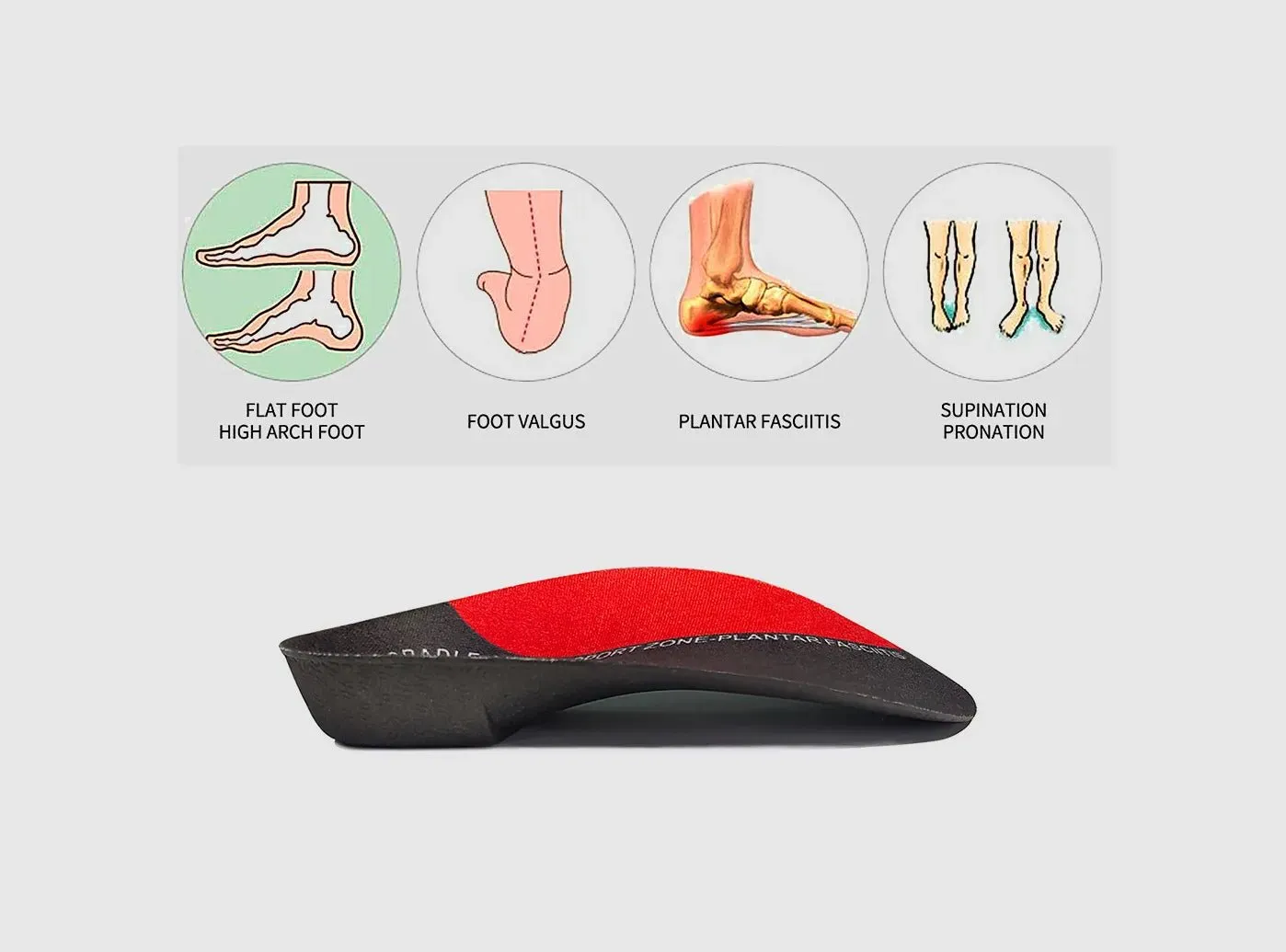 FitVille Arch Support Half Insoles