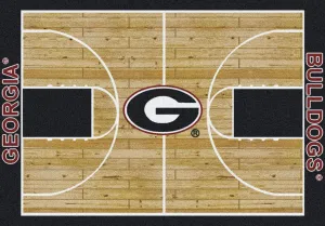 Georgia Bulldogs Milliken Basketball Home Court Novelty Area Rug