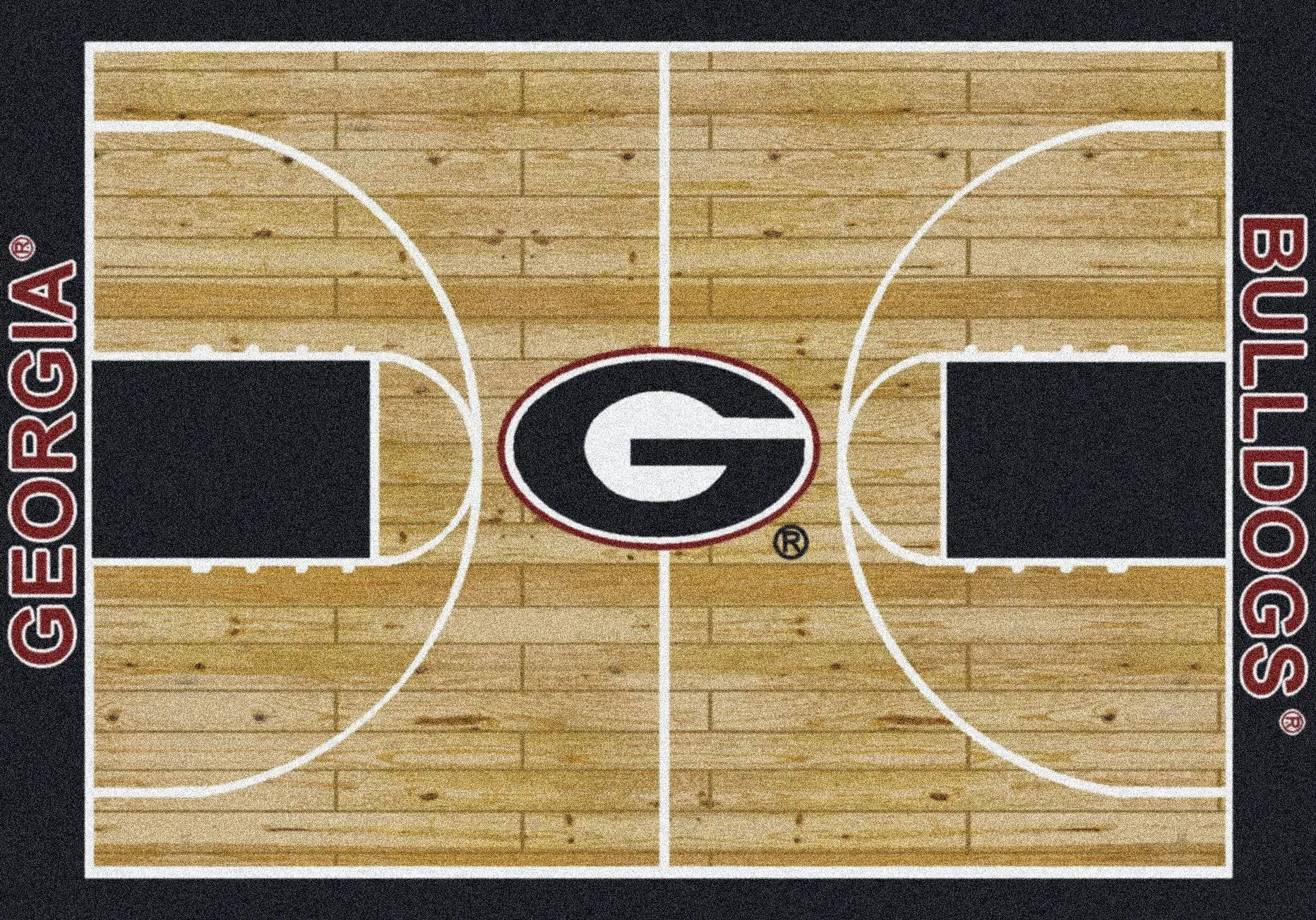 Georgia Bulldogs Milliken Basketball Home Court Novelty Area Rug