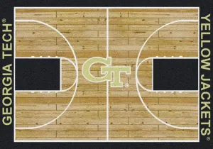 Georgia Tech Yellow Jackets Milliken Basketball Home Court Novelty Area Rug