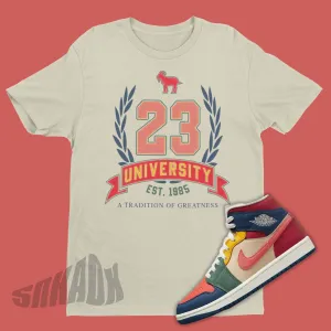 Greatest Of All Time Shirt To Match Air Jordan 1 Mid Multi-Color