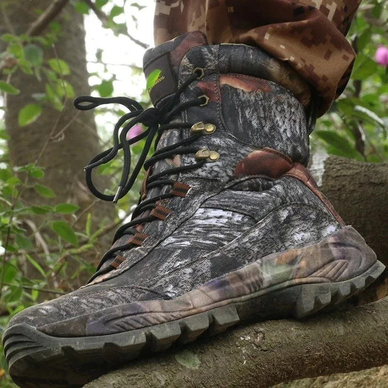 Hiking Camouflage Genuine Leather Boots