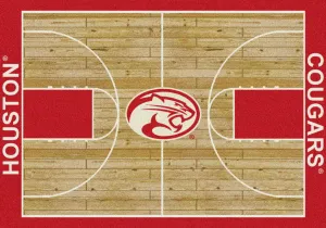 Houston Cougars Milliken Basketball Home Court Novelty Area Rug