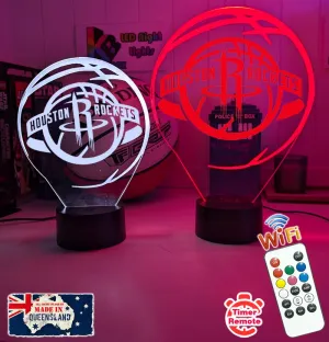 Houston Rockets Basketball Team 3D LED Night Light Lamp