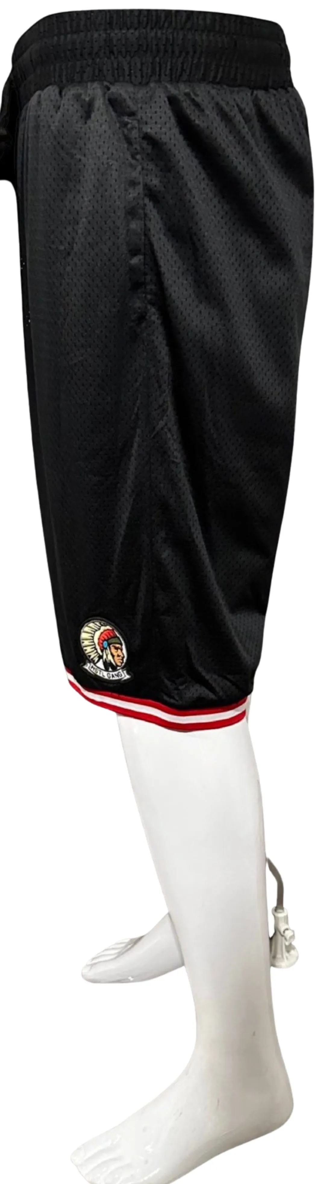 ^HUSTLE GANG^ (BLACK-MULTI) ~SIMPLE CHIEF~ MESH SHORTS