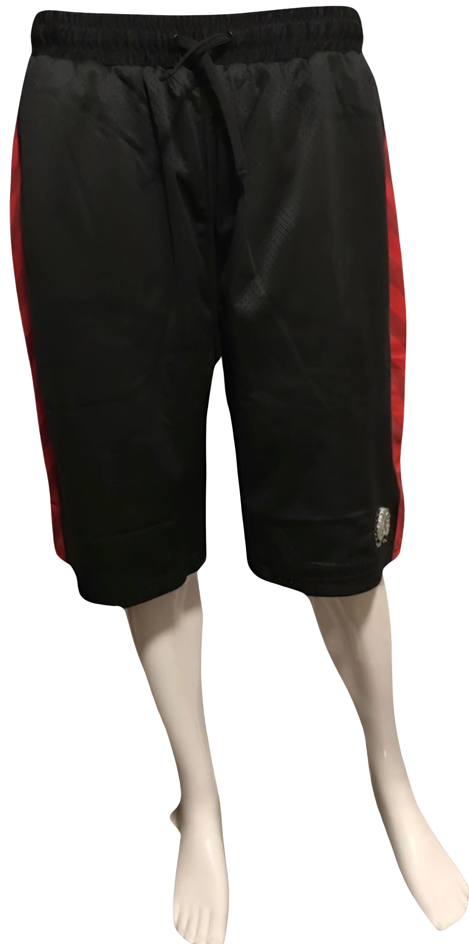 ^HUSTLE GANG^ (BLACK-MULTI) ~WINNER TAKES ALL~ MESH LINED BASKETBALL SHORTS