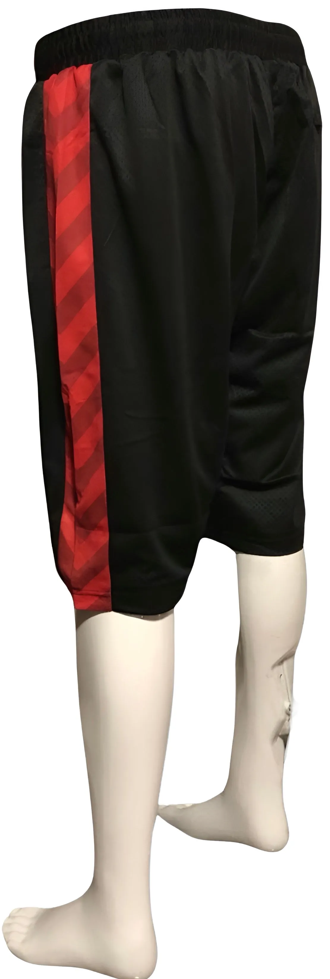 ^HUSTLE GANG^ (BLACK-MULTI) ~WINNER TAKES ALL~ MESH LINED BASKETBALL SHORTS