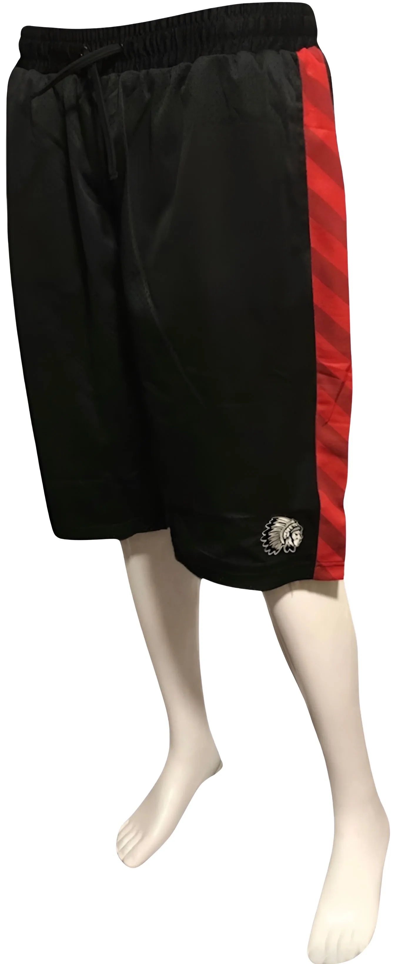 ^HUSTLE GANG^ (BLACK-MULTI) ~WINNER TAKES ALL~ MESH LINED BASKETBALL SHORTS