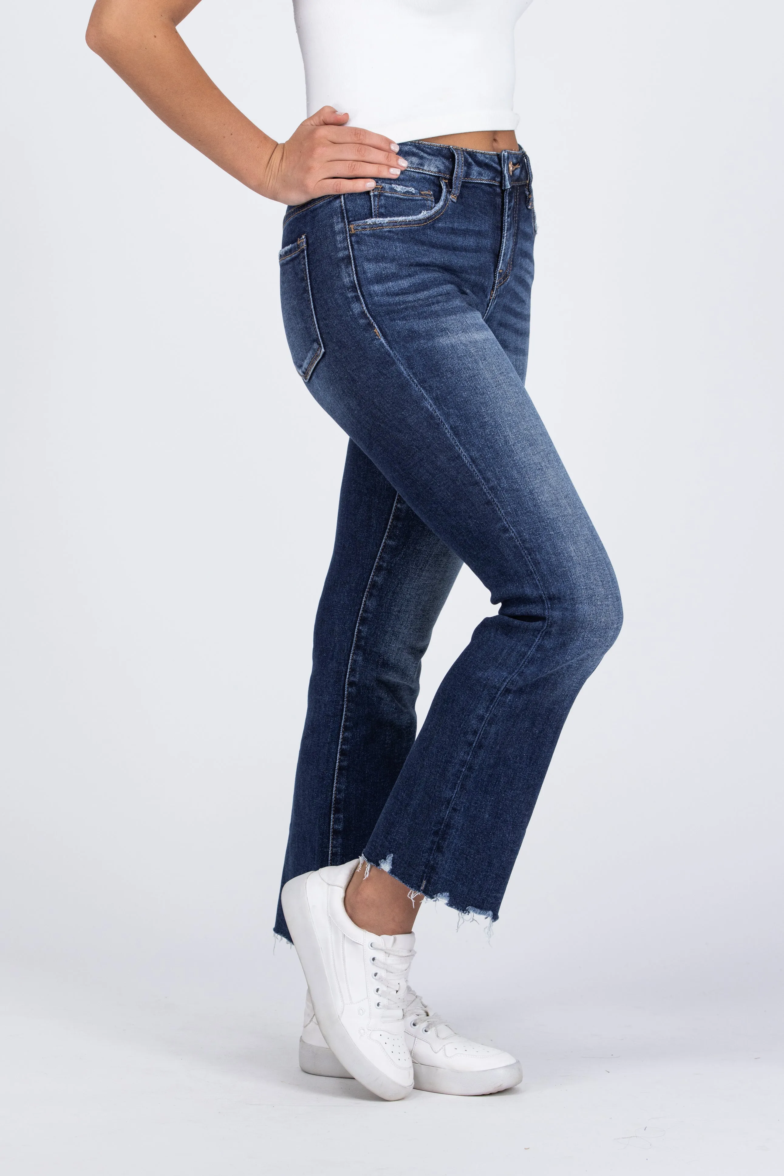 I Want To Be Like You from Lovervet: Mid-Rise Cropped Mini Bootcut Denim