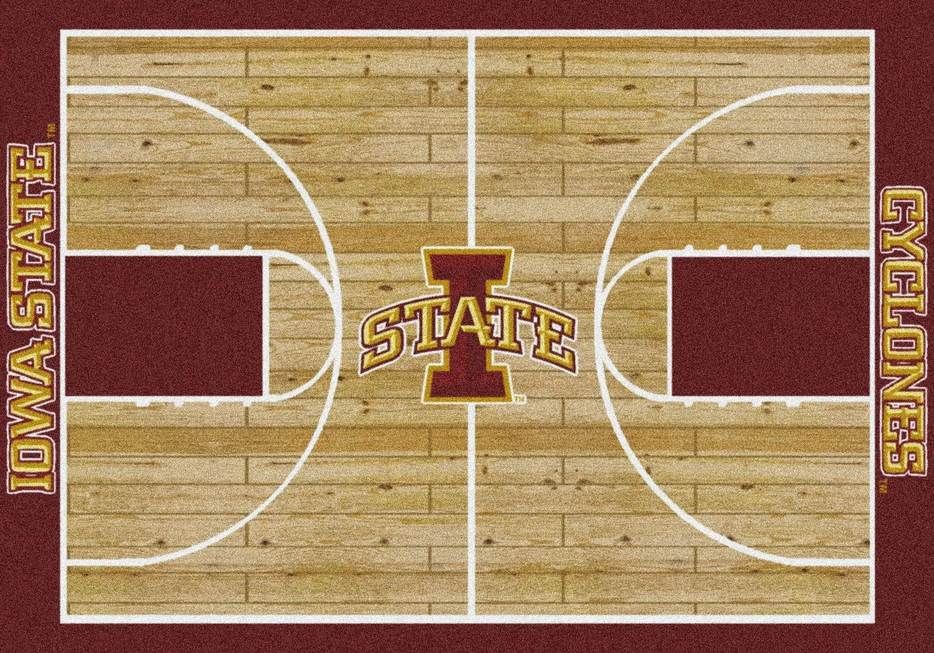 Iowa State Cyclones Milliken Basketball Home Court Novelty Area Rug