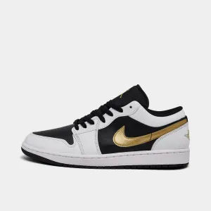 Jordan 1 Low White / Metallic Gold - Black