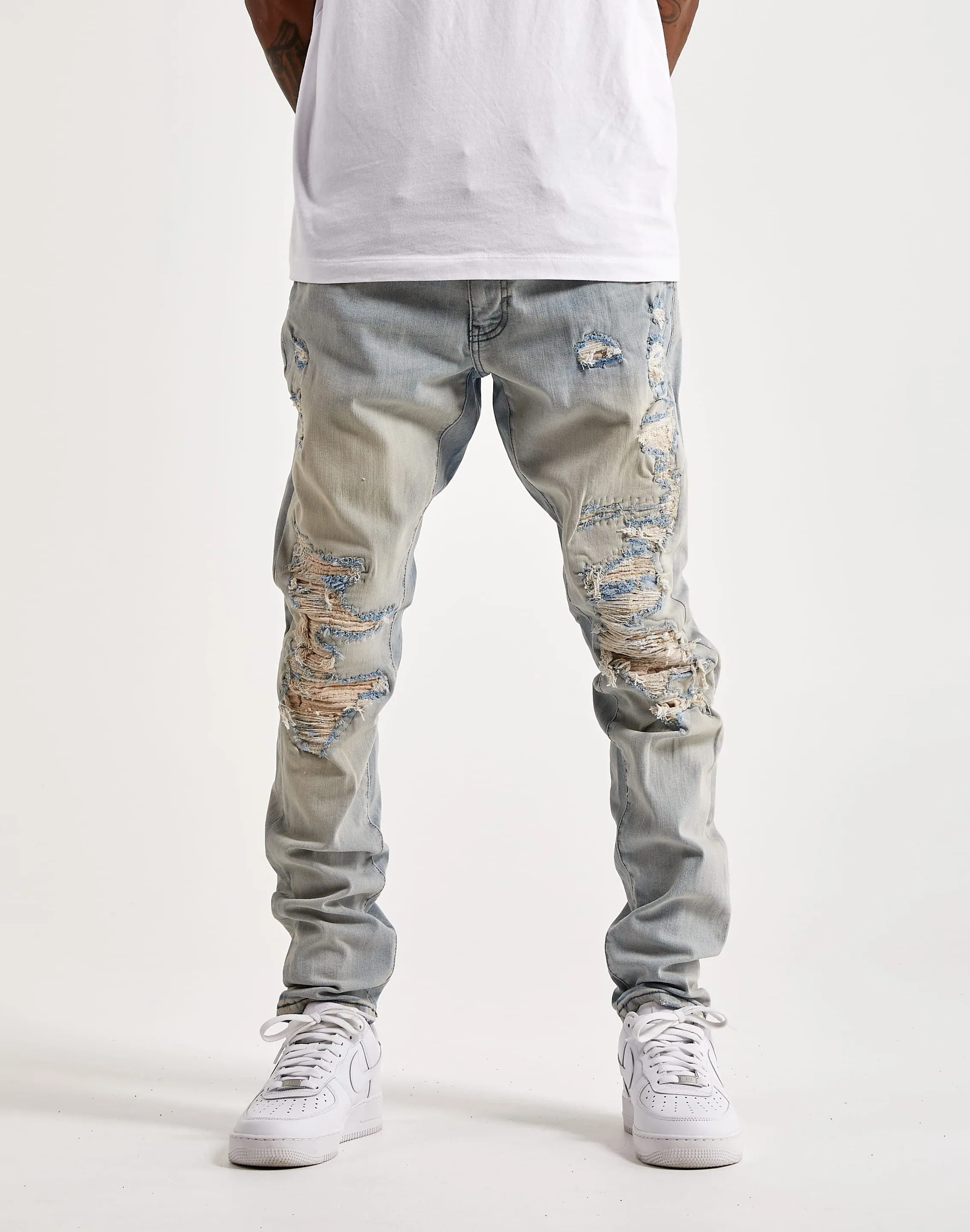 Jordan Craig Pintuck Backed Denim Jeans