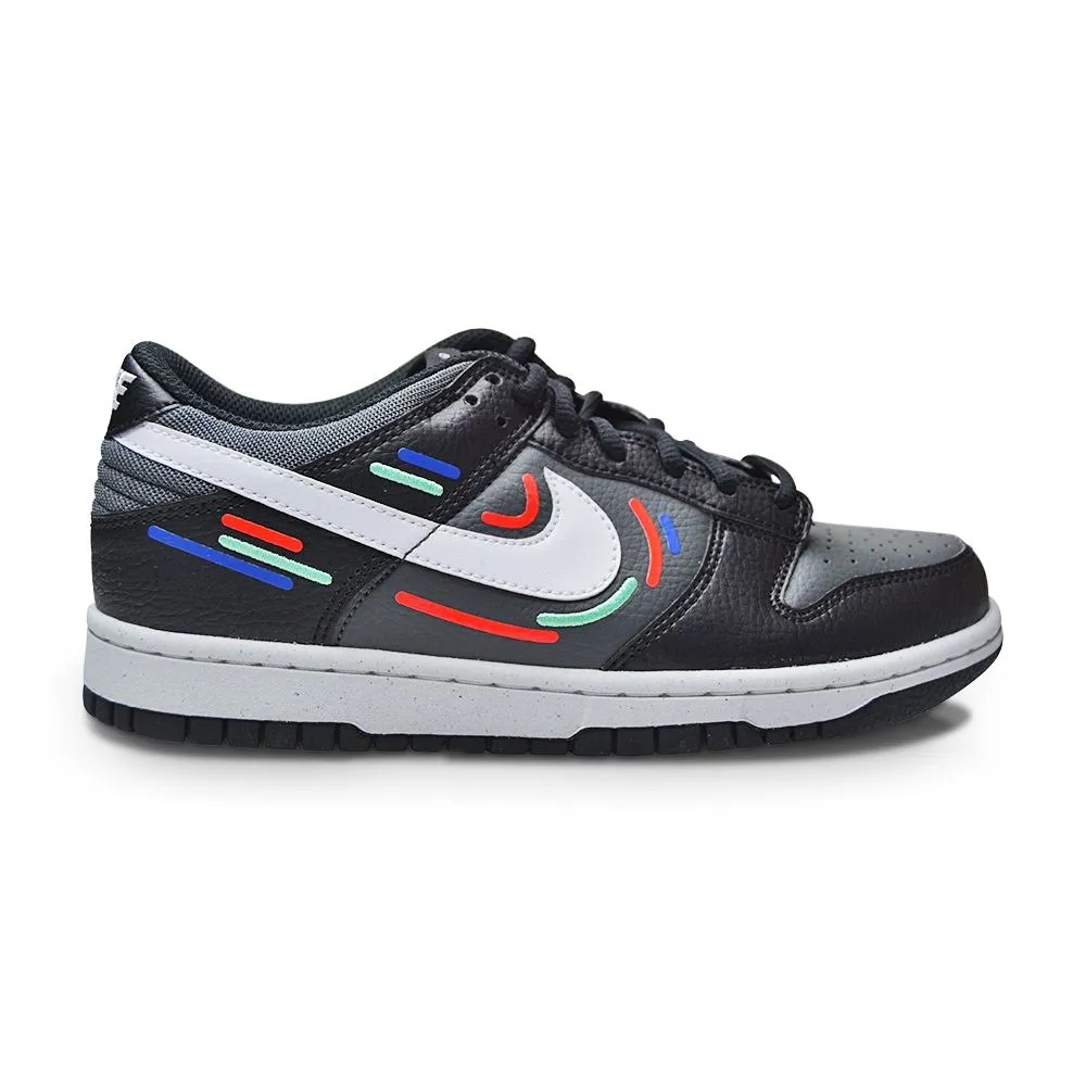 Juniors Nike Dunk Low NN (GS)   - FB0822 001-  Black White Green Glow