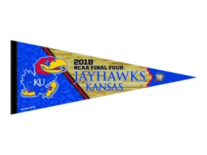 Kansas Jayhawks 2018 NCAA Final Four March Madness San Antonio Pennant