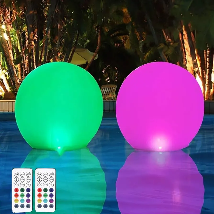 LED Beach Ball with Remote Control - 16 Colors Lights and 4 Light Modes