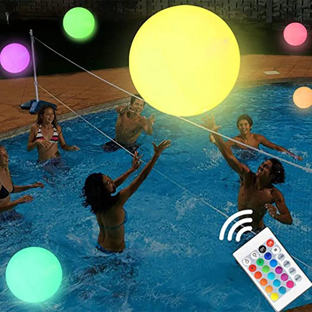 LED Beach Ball with Remote Control - 16 Colors Lights and 4 Light Modes