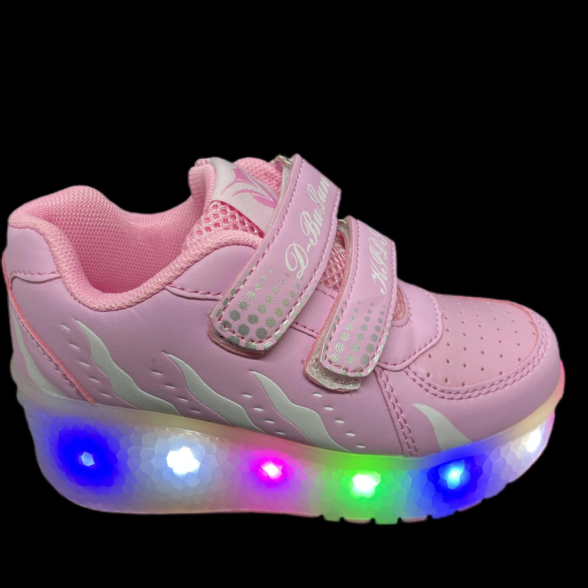 Led Roller Shoes For Kids 1 or 2 Wheel Options - Pink  | Led Light Roller Heel Wheel Shoes