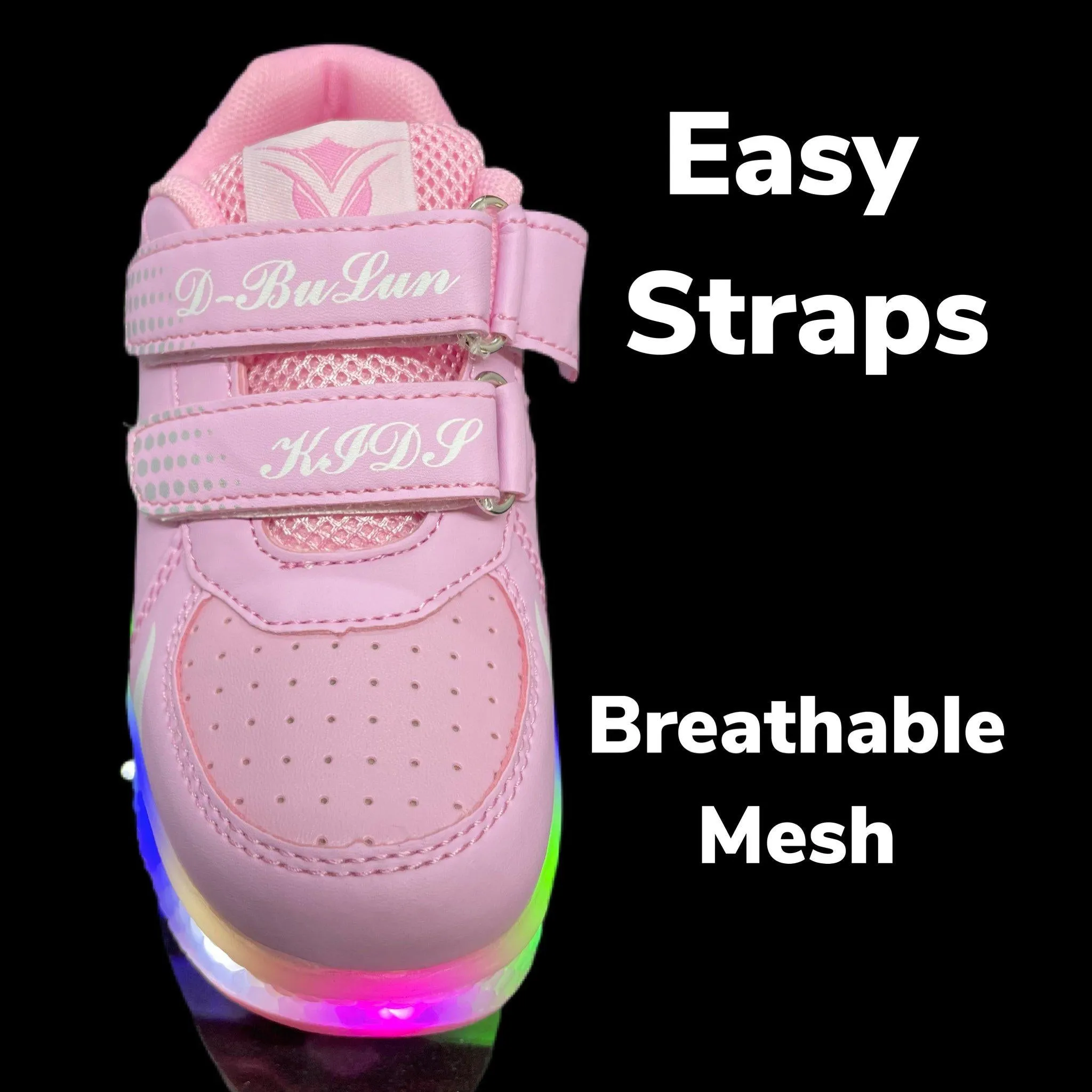 Led Roller Shoes For Kids 1 or 2 Wheel Options - Pink  | Led Light Roller Heel Wheel Shoes