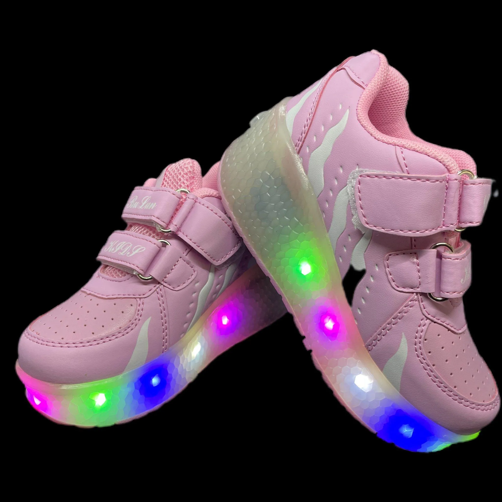 Led Roller Shoes For Kids 1 or 2 Wheel Options - Pink  | Led Light Roller Heel Wheel Shoes