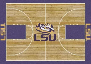 LSU Tigers Milliken Basketball Home Court Novelty Area Rug