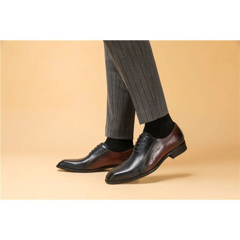 LuxePoint Exotic Brogue Dress Shoes