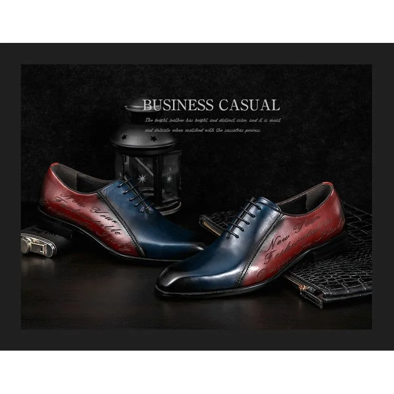 LuxePoint Exotic Brogue Dress Shoes