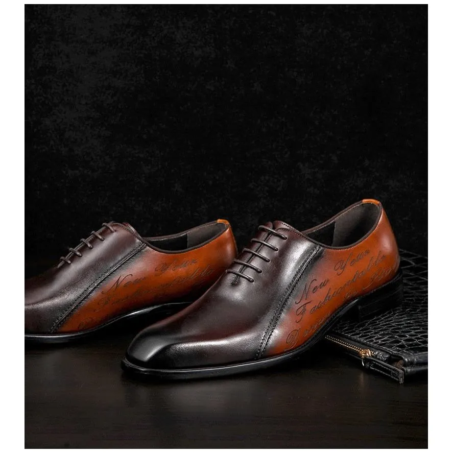 LuxePoint Exotic Brogue Dress Shoes