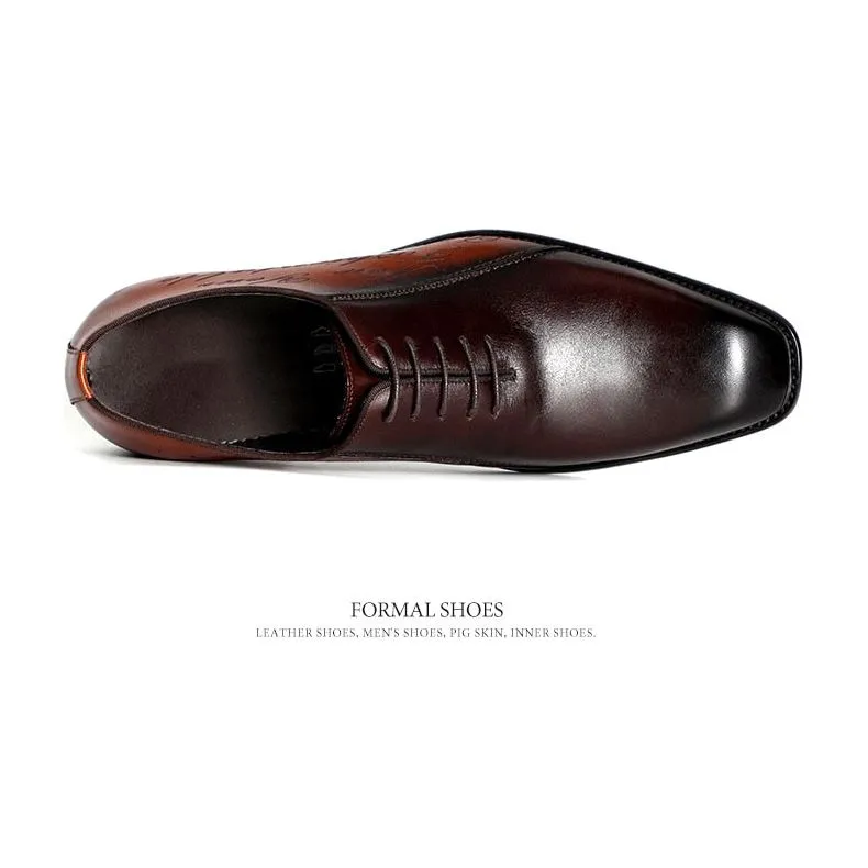 LuxePoint Exotic Brogue Dress Shoes