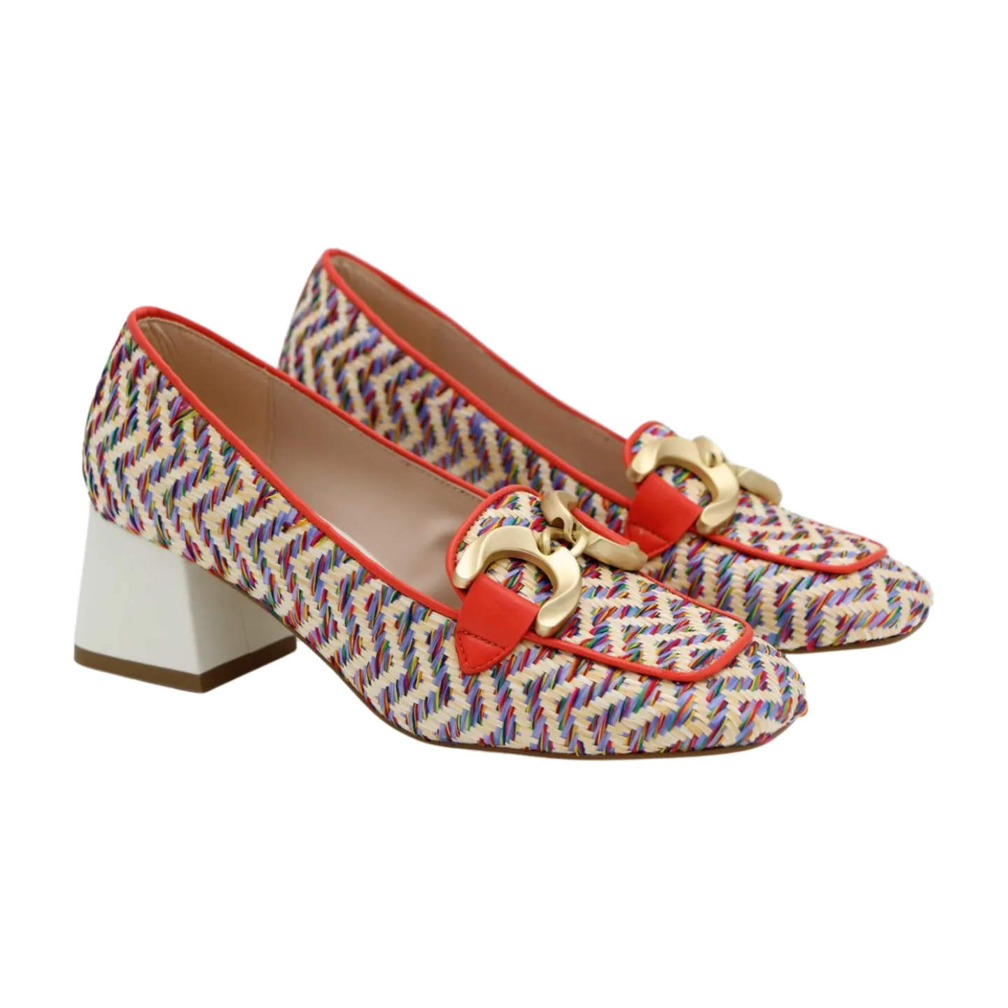 Marian Multi Print Heeled loafer