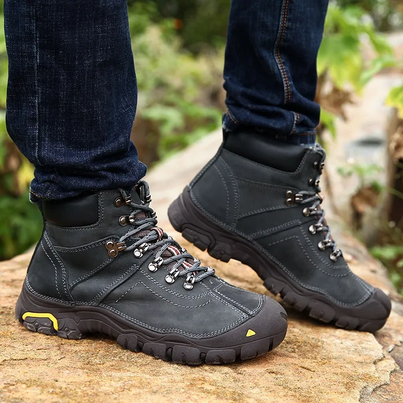 Men's Ankle Boots Waterproof Anti-slip Trekking Outdoor Hunting Hiking Snow Shoes | T8010