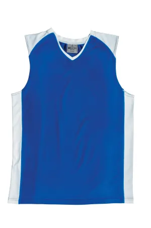 Mens Basketball Singlet - Royal/White