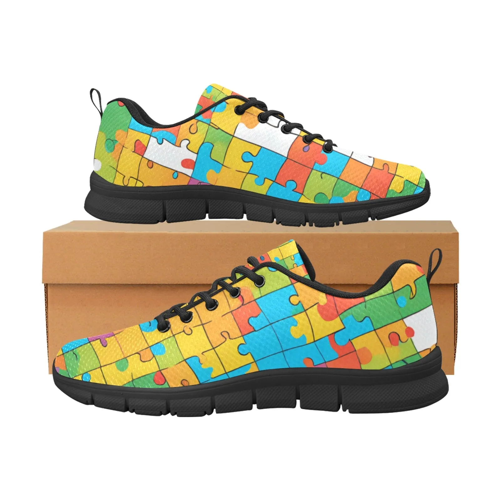 Men's Breathable Jigsaw Puzzle Sneakers