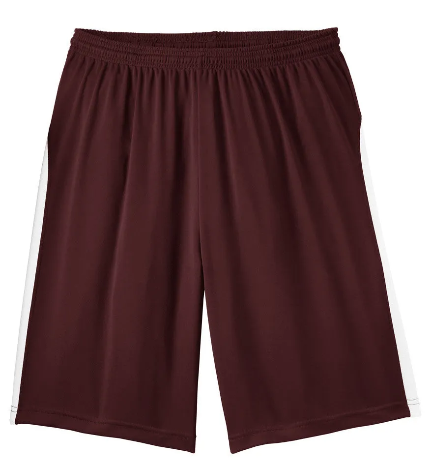 Men's Burgundy Coug Basketball Shorts With Mesh