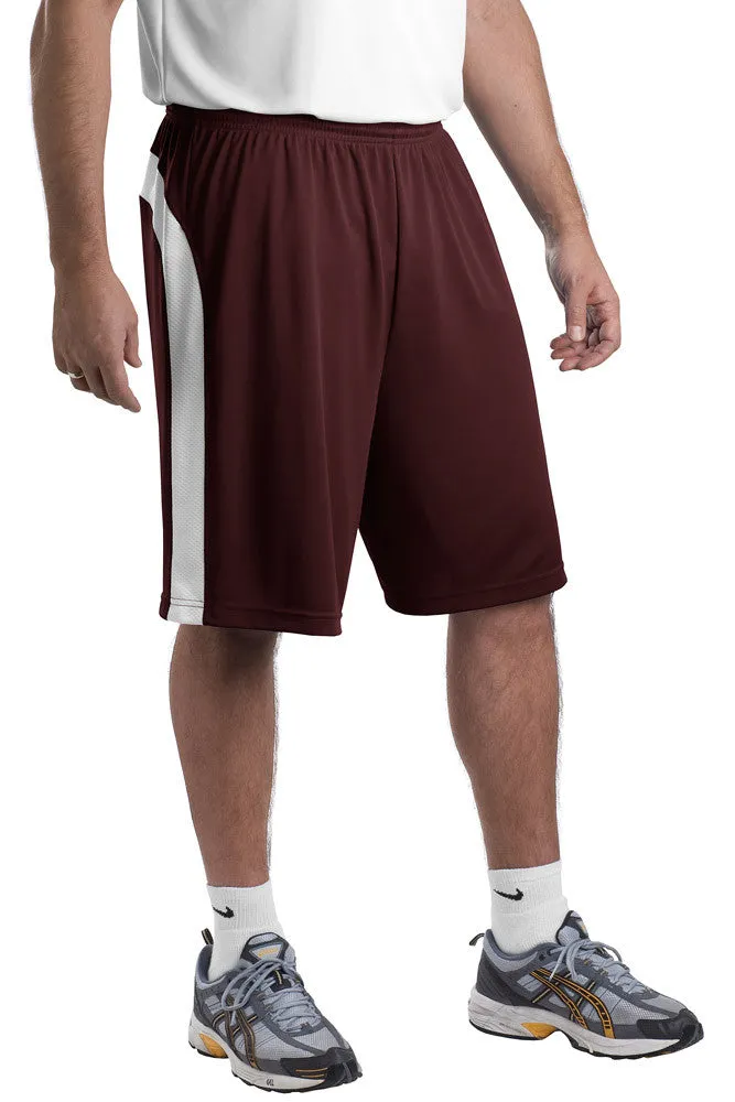 Men's Burgundy Coug Basketball Shorts With Mesh